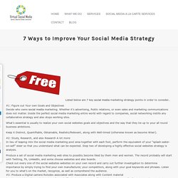 7 Ways to Improve Your Social Media Strategy