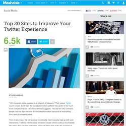 Top 20 Sites To Improve Your Twitter Experience