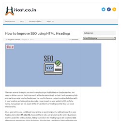 How to Improve SEO using HTML Headings