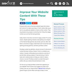 Improve Your Website Content With These Tips