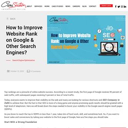 How to Improve Website Rank on Google & Other Search Engines?