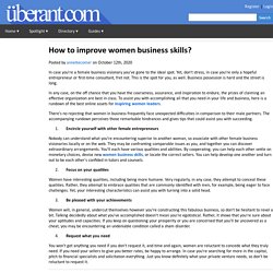 How to improve women business skills?