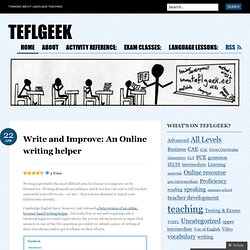 Write and Improve: An Online writing helper