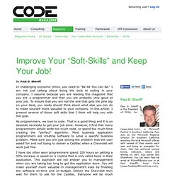 Improve Your “Soft-Skills” and Keep Your Job!