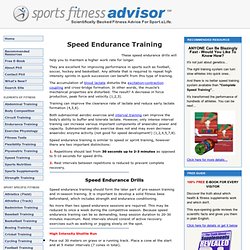 How To Improve Your Speed Endurance