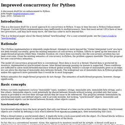 Improved concurrency for Python