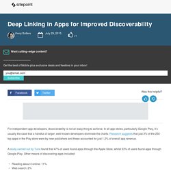Deep Linking in Apps for Improved Discoverability