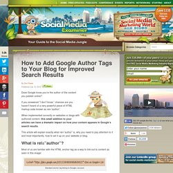 How to Add Google Author Tags to Your Blog for Improved Search Results