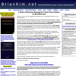 Brian Kim.net VIP Self Improvement Newsletter