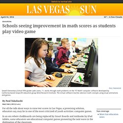 Schools seeing improvement in math scores as students play video game - Wednesday, Feb. 8, 2012