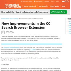 New Improvements in the CC Search Browser Extension