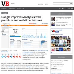 Google improves Analytics with premium and real-time features