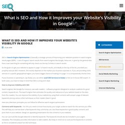 What is SEO and How it Improves your Website’s Visibility in Google
