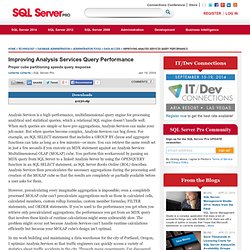 Improving Analysis Services Query Performance