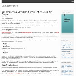 Self-Improving Bayesian Sentiment Analysis for Twitter