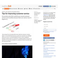 Tips for improving customer service