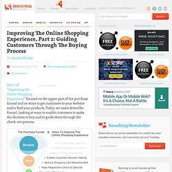 Improving The Online Shopping Experience, Part 2: Guiding Customers Through The Buying Process - Smashing UX Design