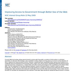 Improving Access to Government through Better Use of the Web