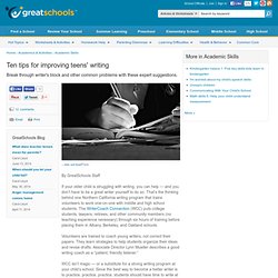 Ten tips for improving teens' writing