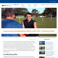 Improving Handballing Skills with AFL Training Drills