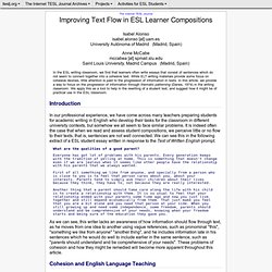 Alonso - Improving Text Flow in ESL Learner Compositions