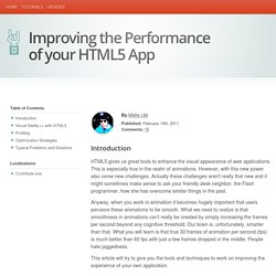 Improving the Performance of your HTML5 App