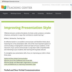 Improving Presentation Style