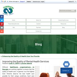 Improving the Quality of Mental Health Services