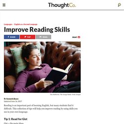 Improving Reading Skills for ESL