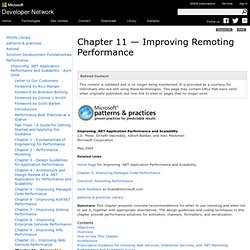 Chapter 11 - Improving Remoting Performance