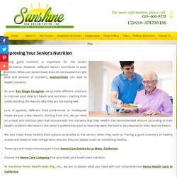Improving Your Senior’s Nutrition