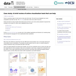 Case study: A brief review of online visualisation tools that can help