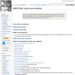 IMSLP:Other music score websites