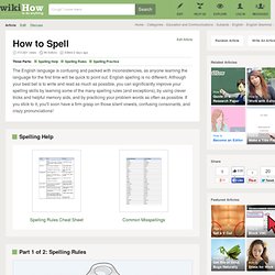 How to Spell (with Commonly Mispelled Words List)