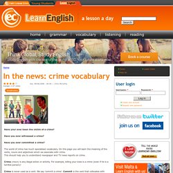 In the news: crime vocabulary
