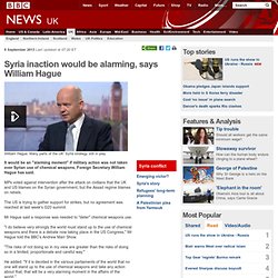 Syria inaction would be alarming, says William Hague