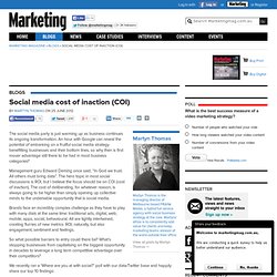 Social media cost of inaction (COI)