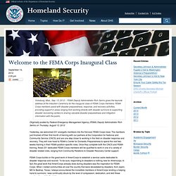 Welcome to the FEMA Corps Inaugural Class