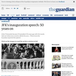 JFK's inauguration speech: 50 years on