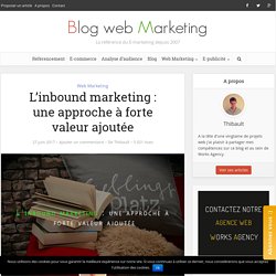 L’inbound marketing : une approche à forte valeur ajoutée - Blog Web Marketing