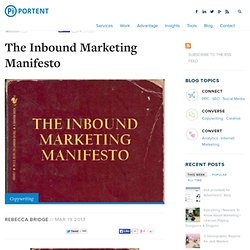 The Inbound Marketing Manifesto