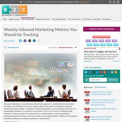 Weekly Inbound Marketing Metrics You Should be Tracking