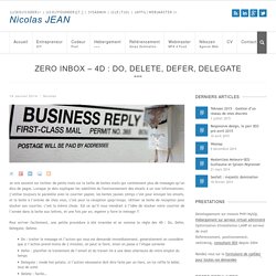 Zero Inbox – 4D : Do, Delete, Defer, Delegate