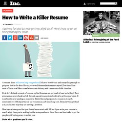 How to Write a Killer Resume