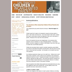 San Francisco Children of Incarcerated Parents Partnership Blog: books/publications