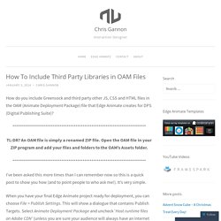 How To Include Third Party Libraries in OAM Files
