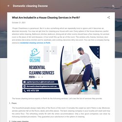 What Are Included In a House Cleaning Services in Perth?