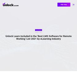 Unlock Learn Included in the 'Best LMS Software for Remote Working' List 2021 by eLearning Industry