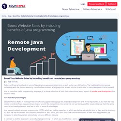 How Remote Java Programming Benefits Your Business Website?