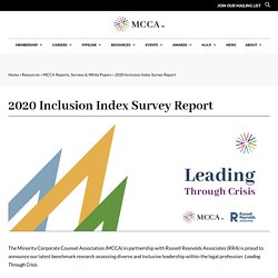 Inclusion Index Survey Report - Minority Corporate Counsel Association